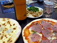2015年1月14日さぬき市津田町・トラットリア ラ フレスカ テイクアウトさせていただいたピザの写真